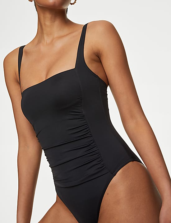 Pakaian Renang Leher Persegi Dengan Bantalan Pengatur Perut 360