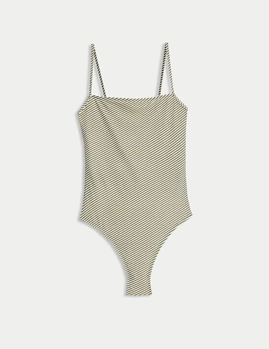 Maillot de bain &agrave; encolure carr&eacute;e et imprim&eacute;