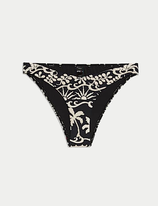 Bas de bikini &eacute;chancr&eacute; avec imprim&eacute;