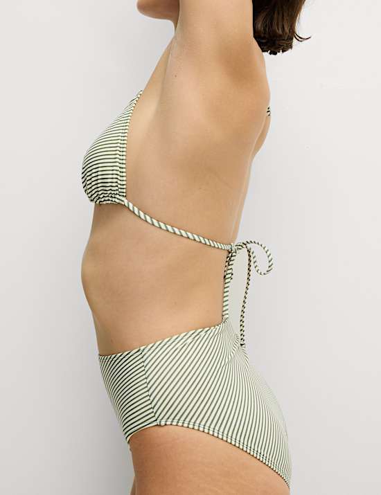 Printed High Waisted Bikini Bottoms