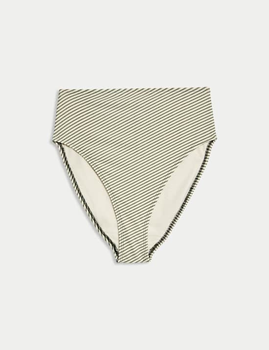 Printed High Waisted Bikini Bottoms