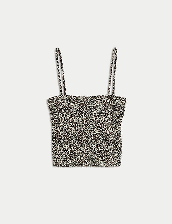 Parte de arriba de tankini estampada