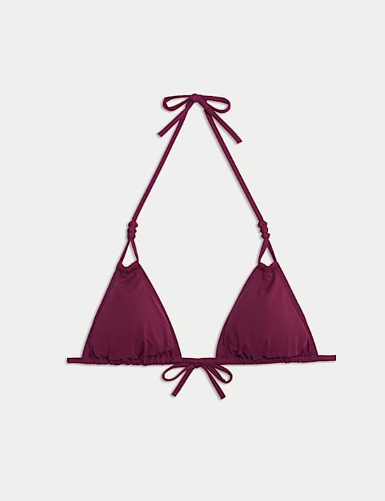 Knot Front Triangle Bikini Top
