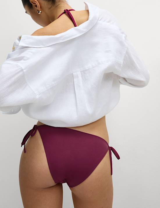 Knot Detail Tie Side Bikini Bottoms