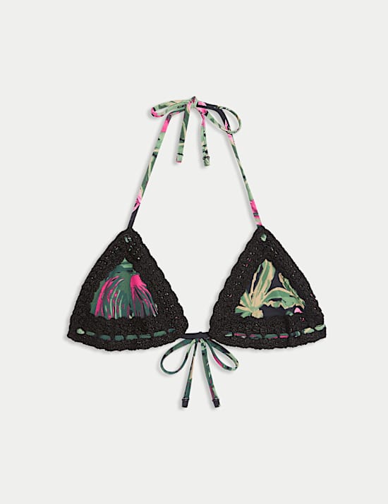 Textured Triangle Bikini Top