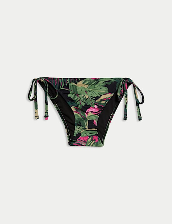 Printed Tie Side Bikini Bottoms