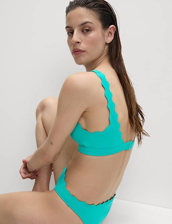 Neoprene Scallop Bikini Top