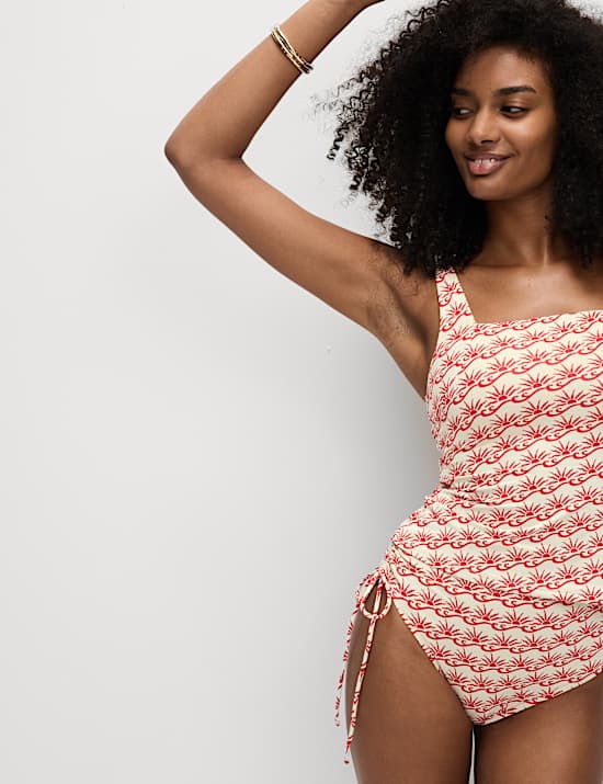 Floral Square Neck Tankini Top