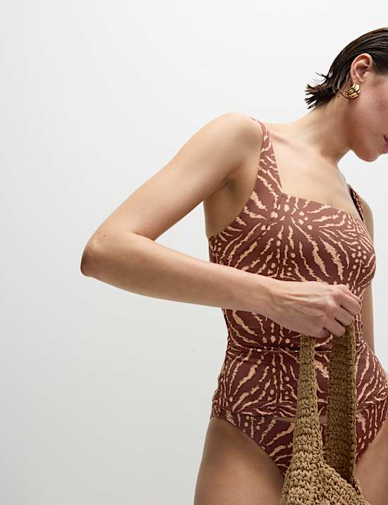 Floral Square Neck Tankini Top