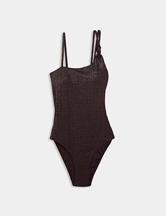 Glitter One Shoulder Swimsuit