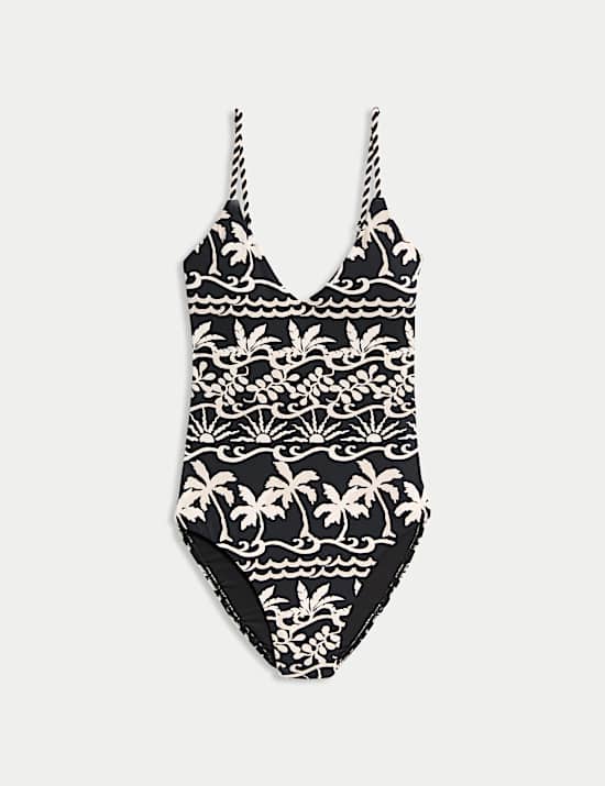 Printed Padded Plunge Swimsuit