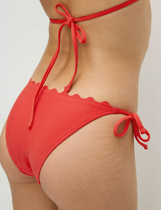 Neoprene Tie Side Bikini Bottoms