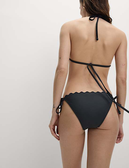 Neoprene Tie Side Bikini Bottoms