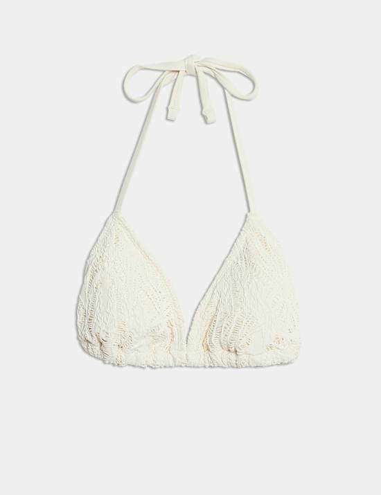 Jacquard Triangle Bikini Top