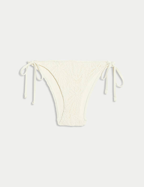 Jacquard Tie Side Bikini Bottoms