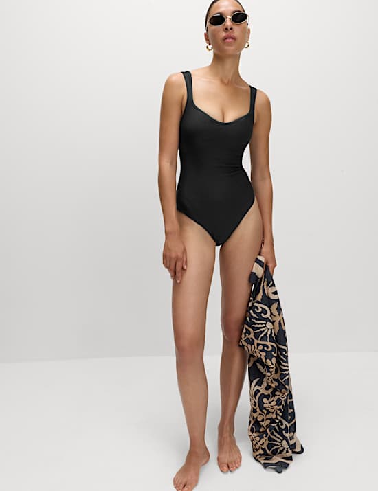 Maillot de bain en néoprène effet ventre plat