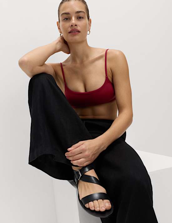 Bikinitop met lage ronde hals