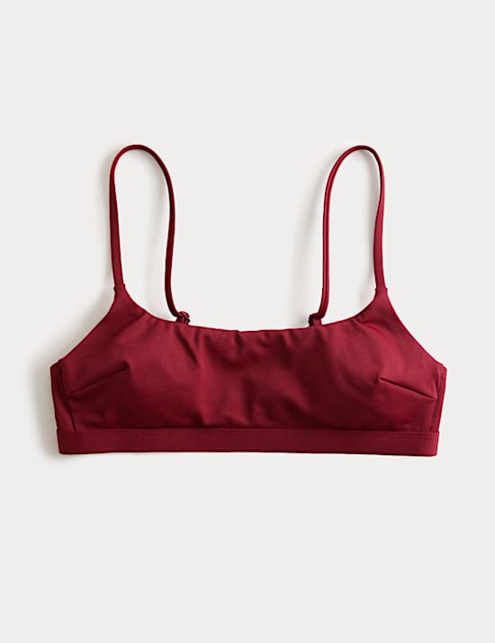 Bikinitop met lage ronde hals