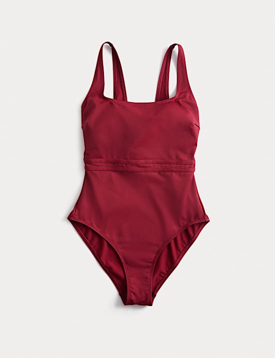 Panelled Sculpt Scoop Neck Swimsuit