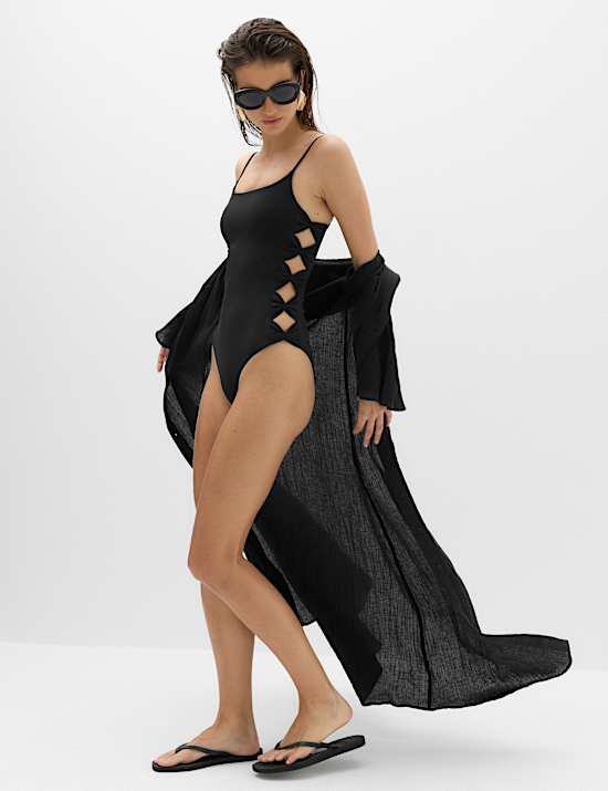 Padded Side Detail Bandeau Swimsuit
