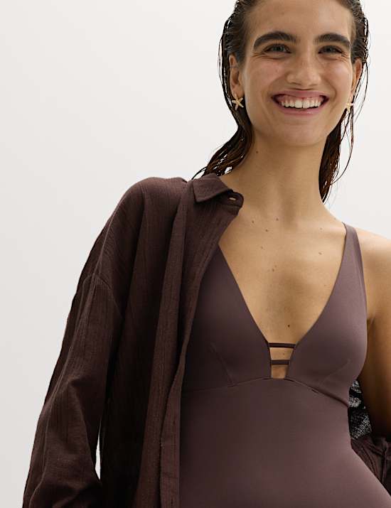 Sculpt Bonded Plunge Swimsuit