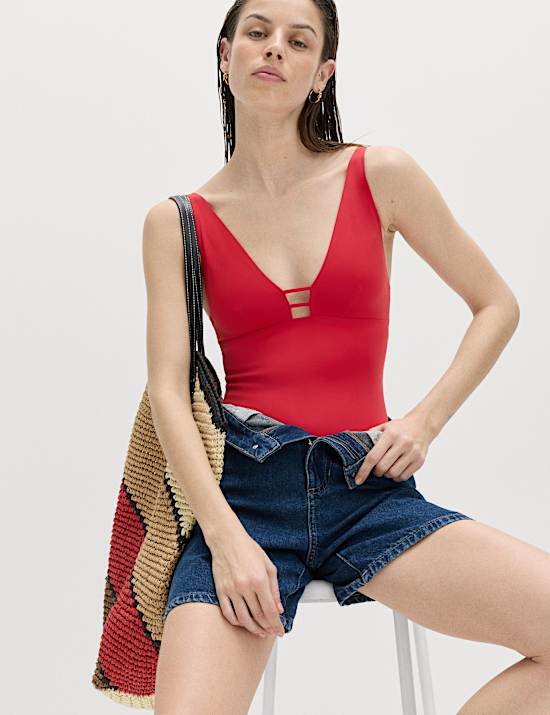 Sculpt Bonded Plunge Swimsuit