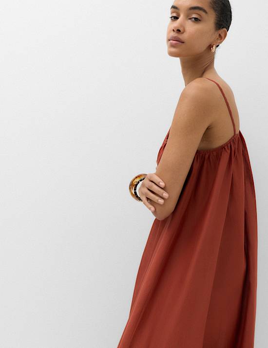 Pure Cotton Asymmetric Maxi Beach Dress