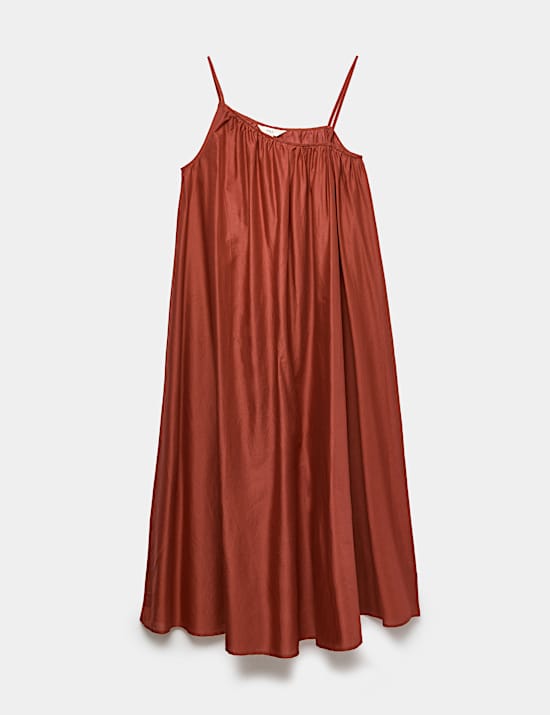 Pure Cotton Asymmetric Maxi Beach Dress