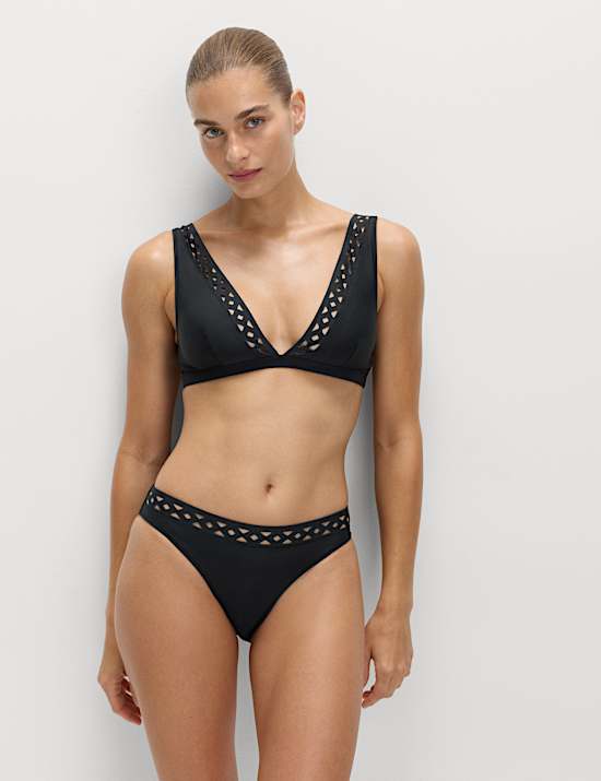 Sculpt Geo Trim High Leg Bikini Bottoms