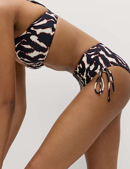 Tummy Control Printed Bikini Bottoms
