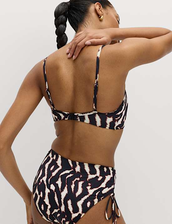 Tummy Control Printed Bikini Bottoms
