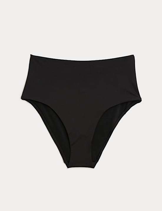 Tummy Control High Waisted High Leg Bikini Bottoms
