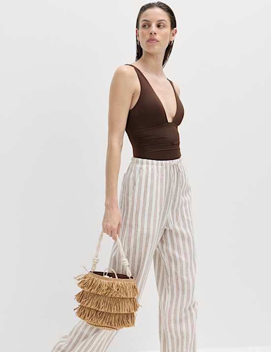 Tummy Control Deep Plunge Swimsuit