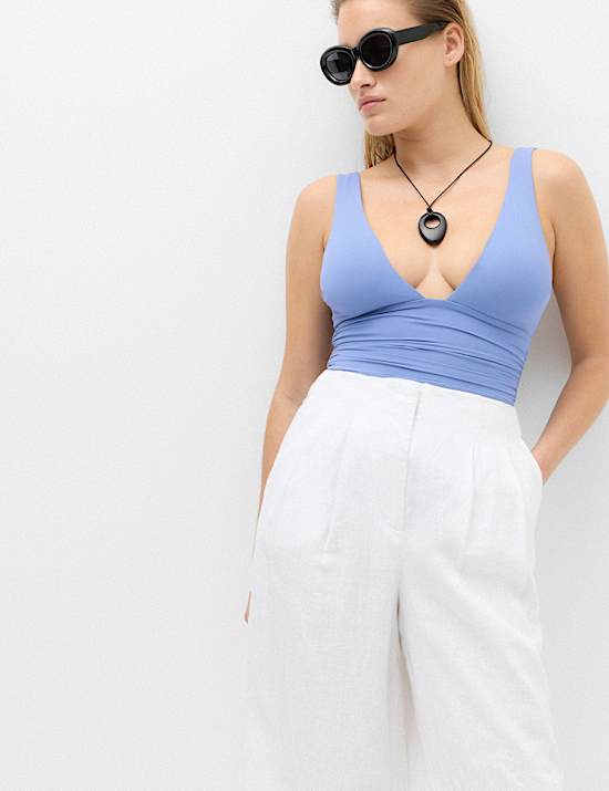 Tummy Control Deep Plunge Swimsuit