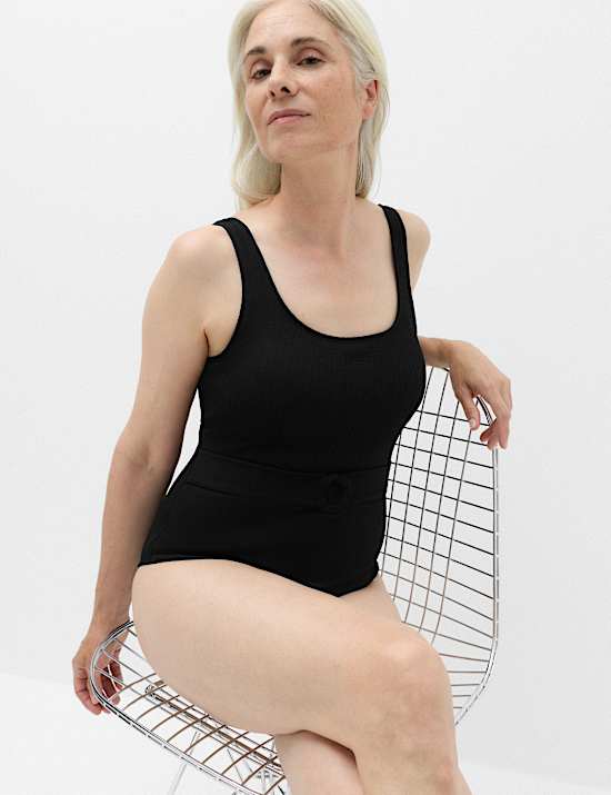 Tummy Control Post Surgery Belted Swimsuit
