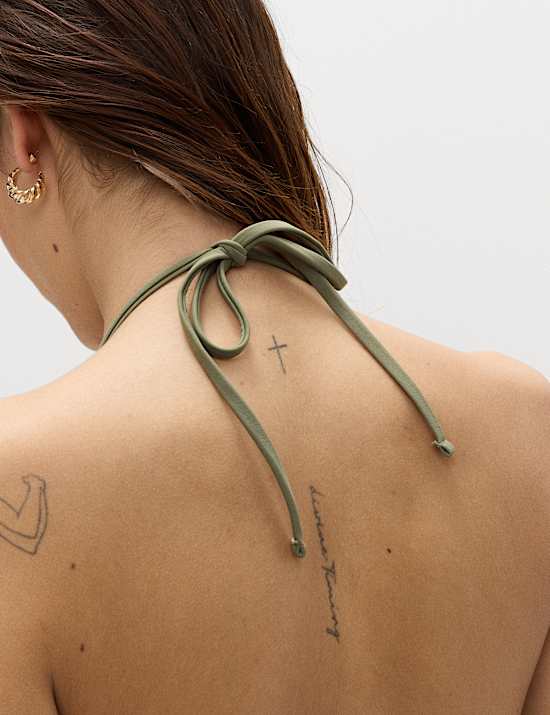 Beaded Triangle Bikini Top