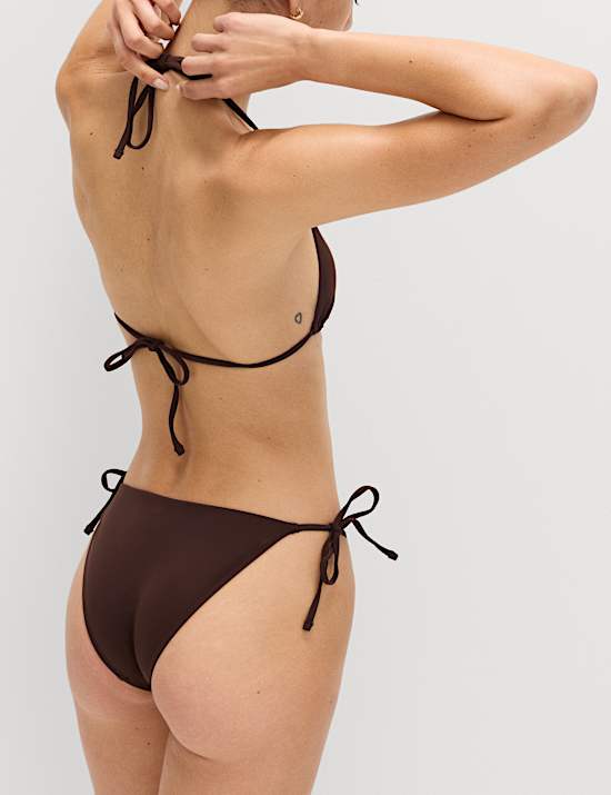 Beaded Tie Side Bikini Bottoms