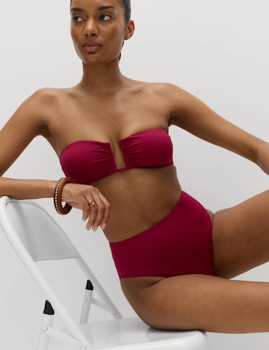 Bas de bikini taille haute