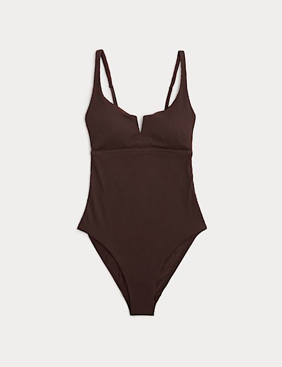Tummy Control Textured Swimsuit