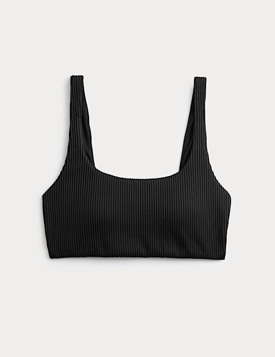 Ribbed Scoop Neck Bikini Top