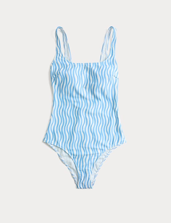 Printed Scoop Neck Swimsuit