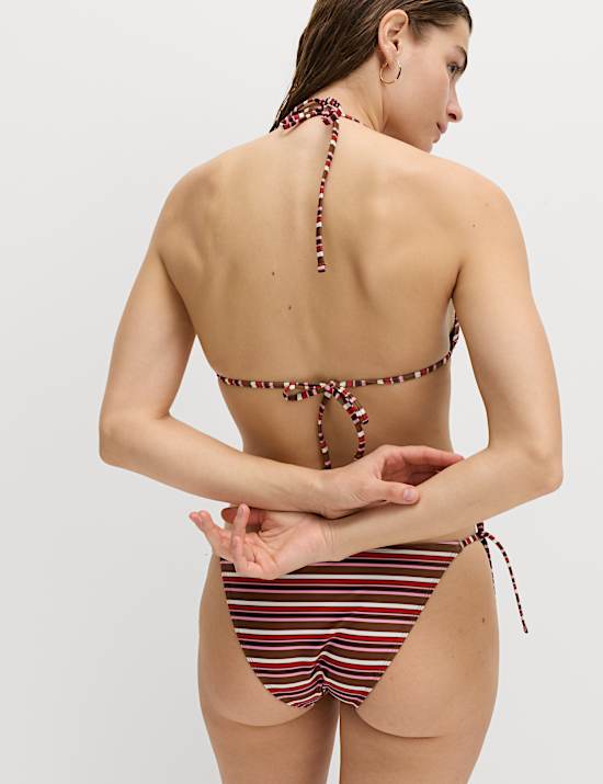 Printed Padded Halterneck Triangle Bikini Top