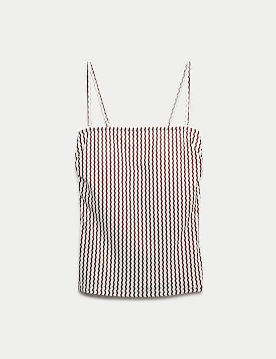 Printed Bandeau Tankini Top