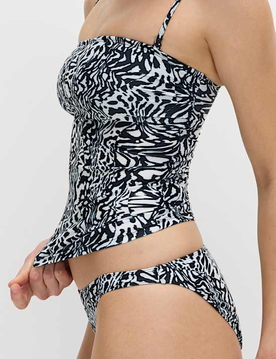 Haut de tankini bandeau avec imprim&eacute;