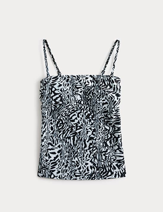 Haut de tankini bandeau avec imprim&eacute;