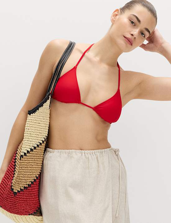 Padded Halterneck Triangle Bikini Top