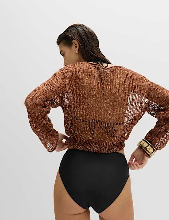 Hoch geschnittene Bikinihose