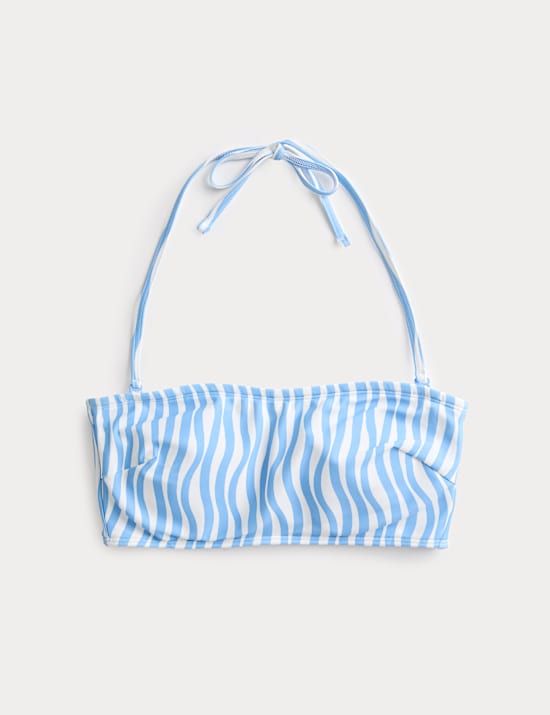 Printed Bandeau Bikini Top