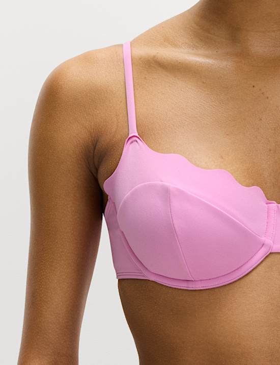 Wired Sculpt Scallop Bikini Top (A-E)
