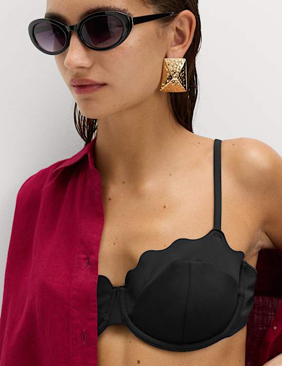 Wired Sculpt Scallop Bikini Top (A-E)